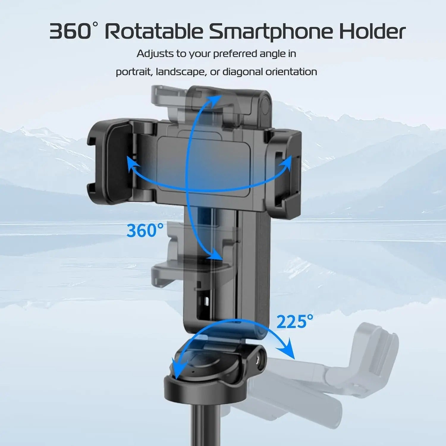 LumaFlex Bluetooth Selfiestang med 360° roterende holder