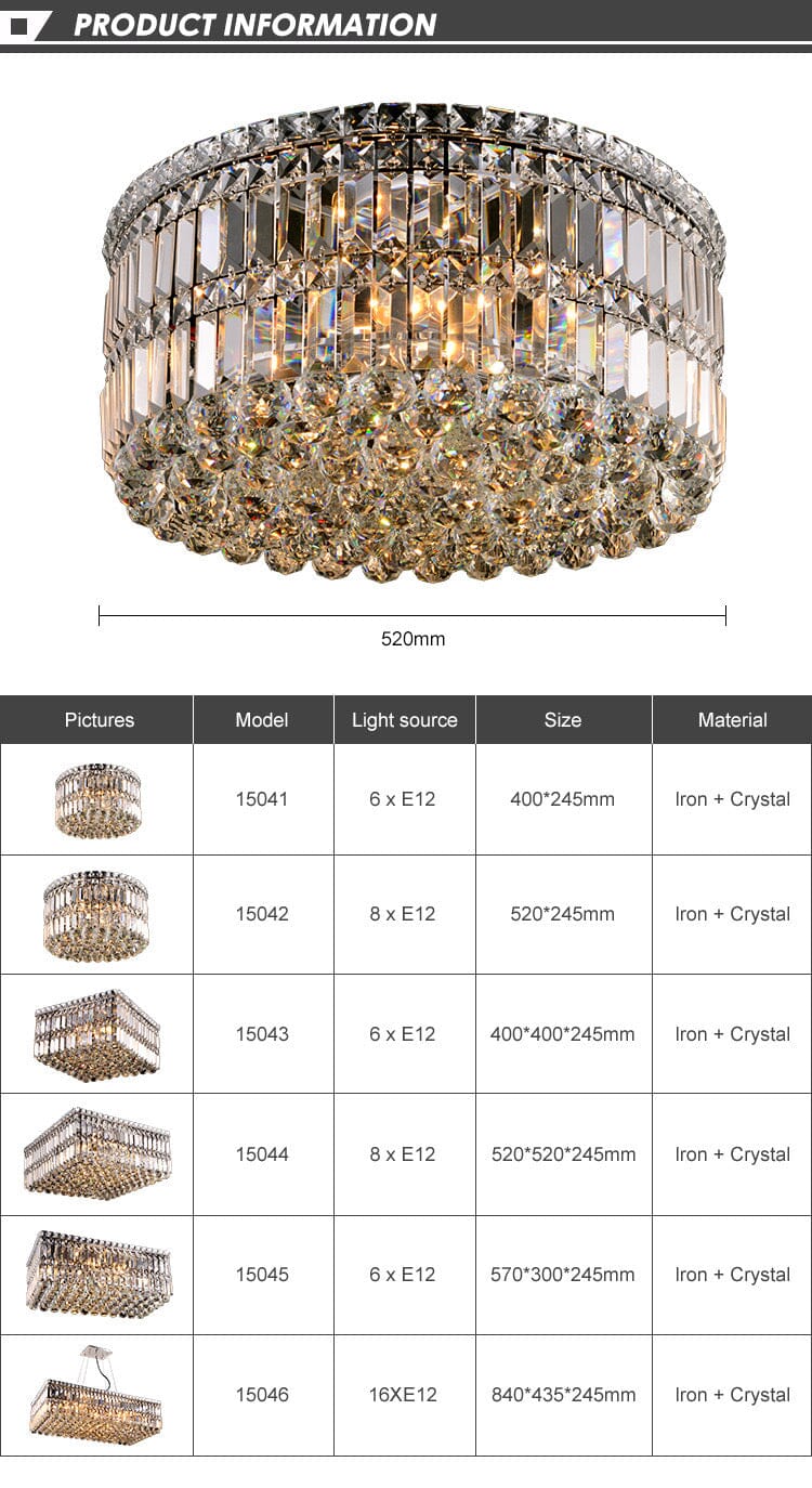 Chandeliers in Jade Crystal