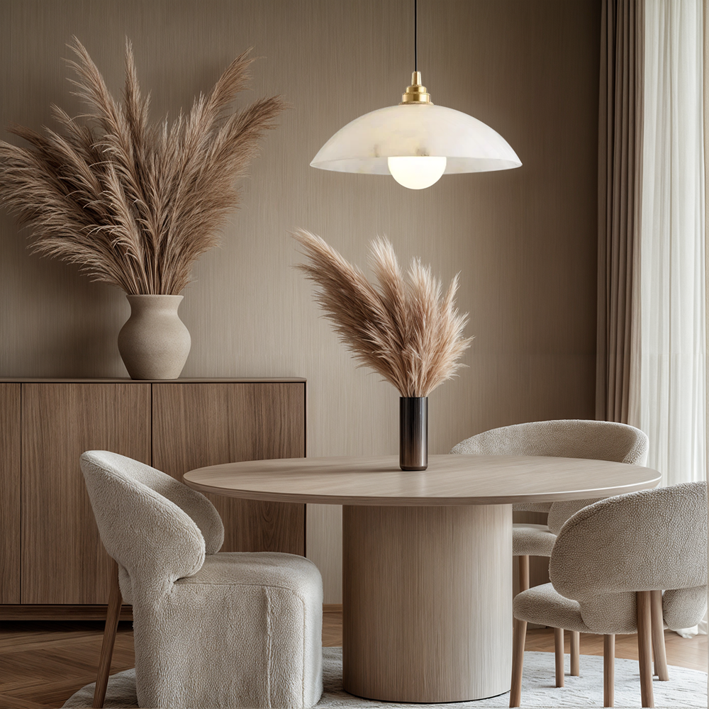 Elara | Alabaster & Marble Hanging Lamps