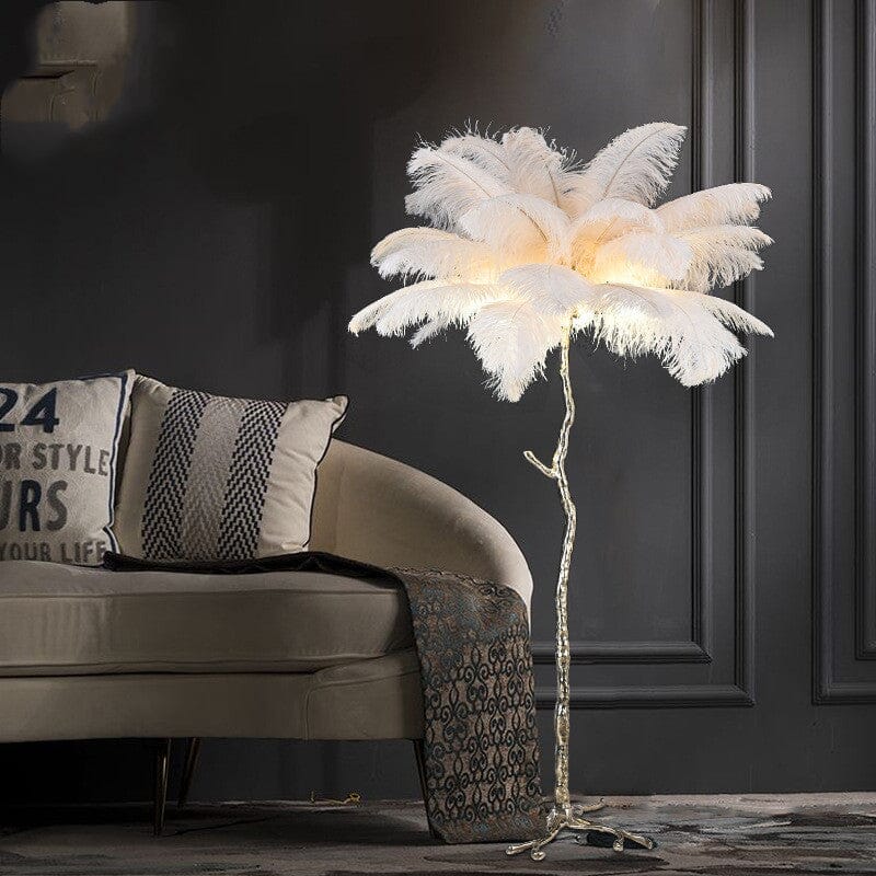 Lunara Feather Effect Floor Lamp