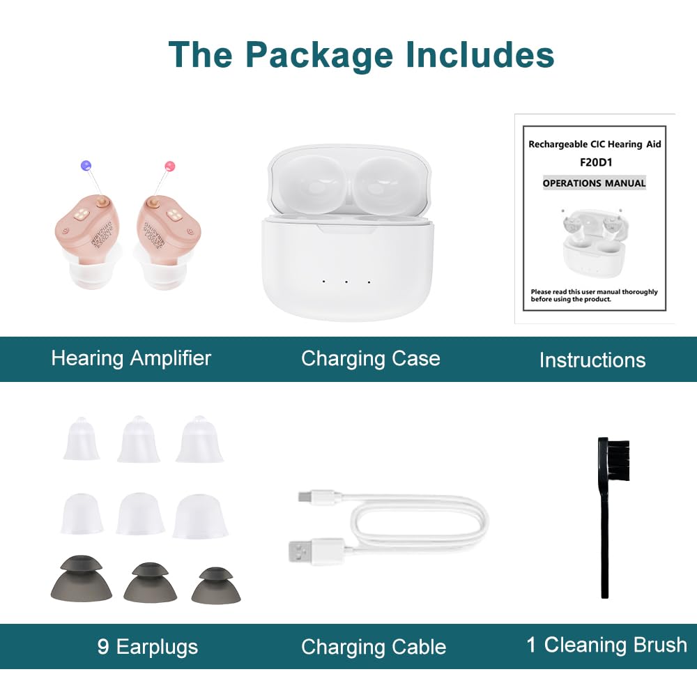 AuralNova 16-Channel Rechargeable Discreet Hearing Aids