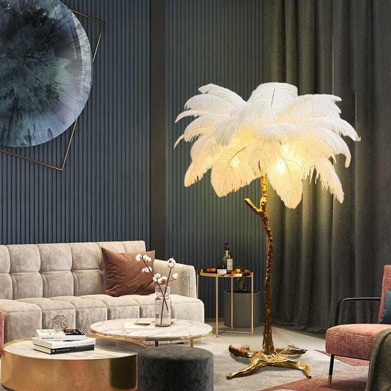 Lunara golvlampa med fjädereffekt