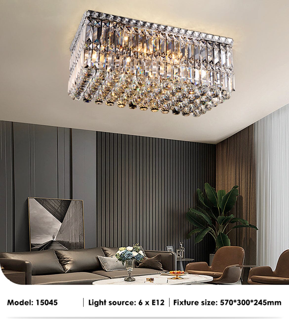 Chandeliers in Jade Crystal
