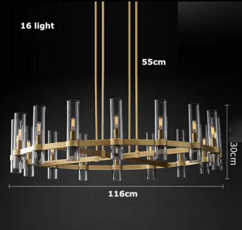 Maribel Farmhouse Glass Chandelier
