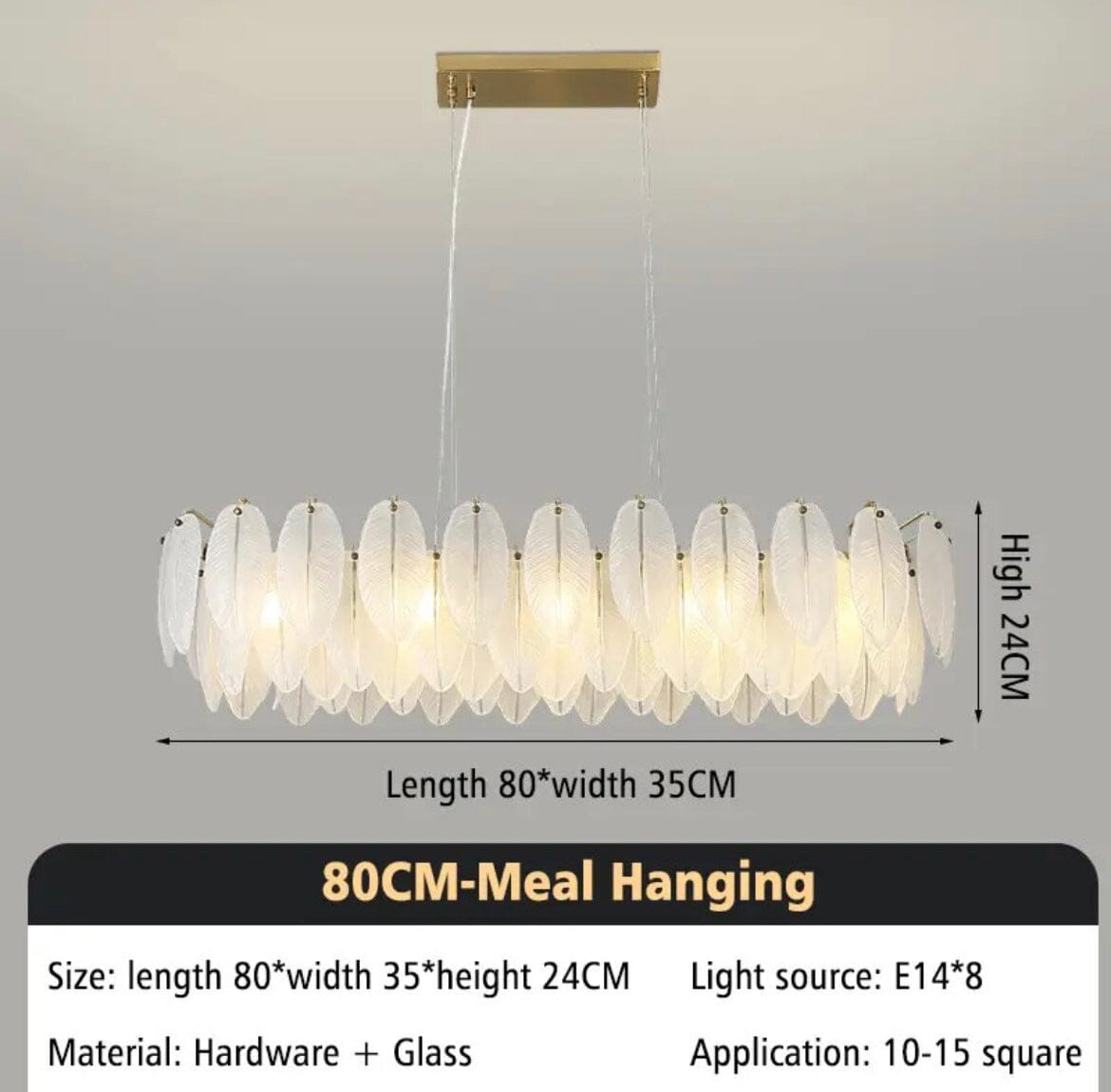 Plumed Chandelier
