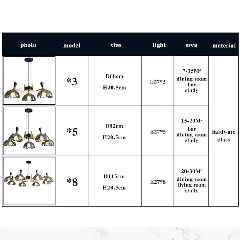 Lucentus | LED Chandelier in Black Glass