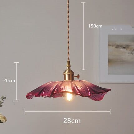 Liora | Pendentif en verre floral