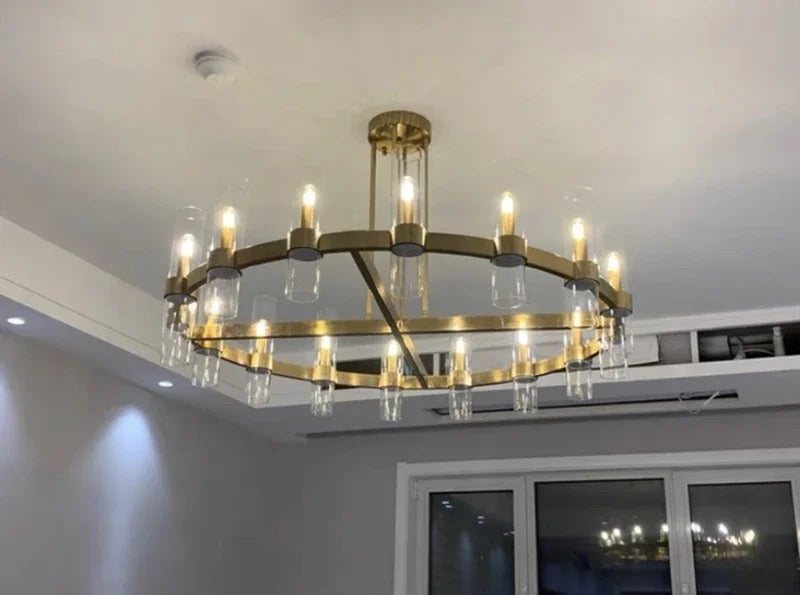 Maribel Farmhouse Glass Chandelier