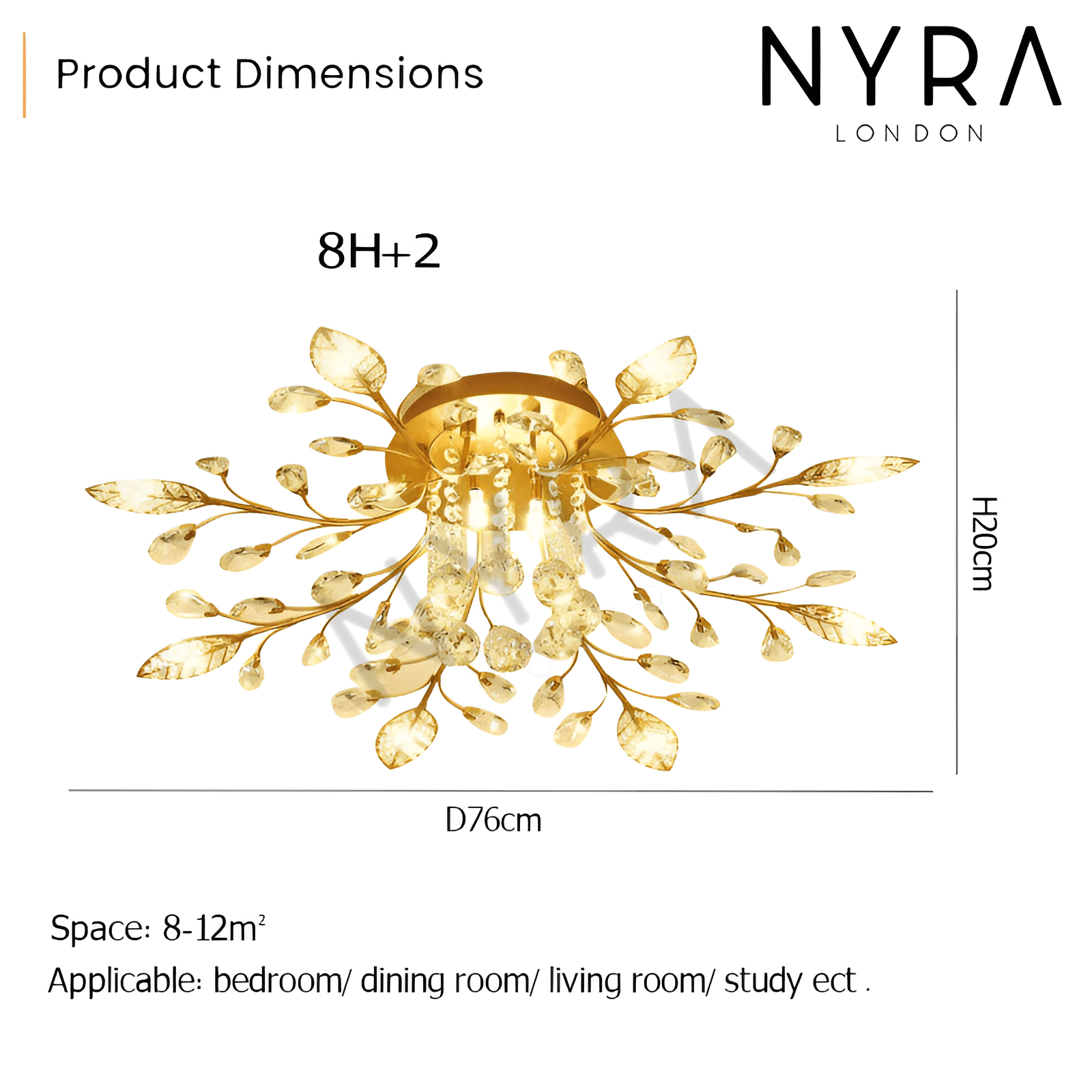 Lunara blomster vegg lysekrone