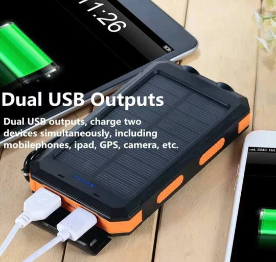 LyraCharge solcelle powerbank 500000mAh IP67 vanntett