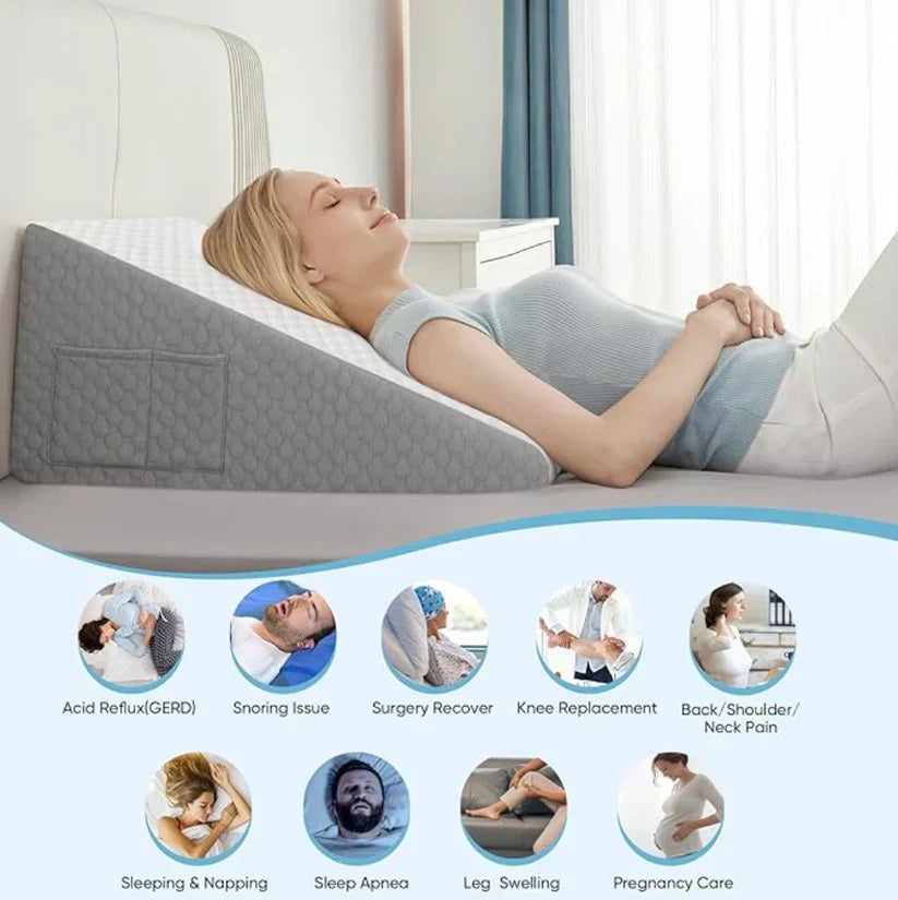 AeroSleep ék alakú párna horkolás elleni enyhítéshez és pihentető alváshoz