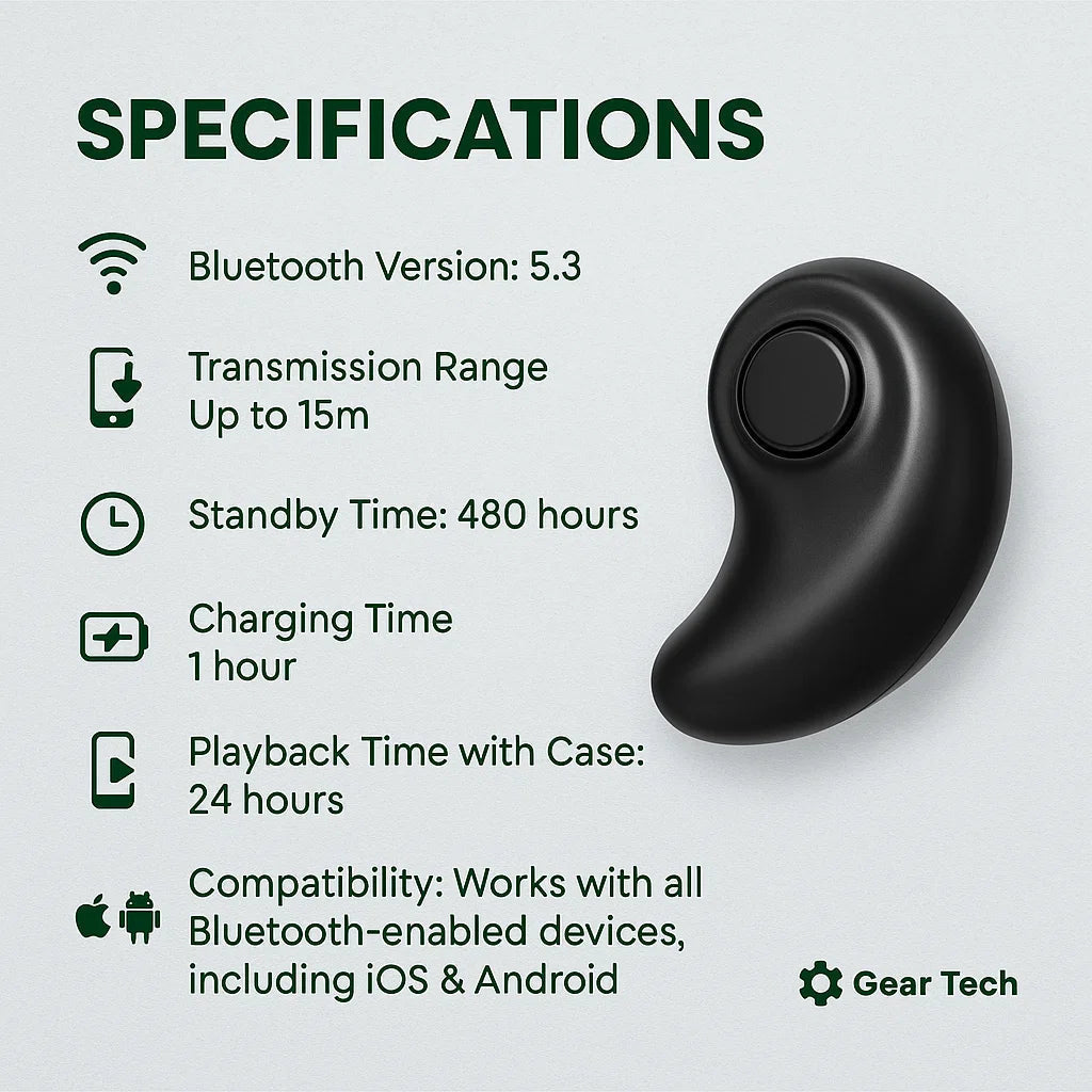 אוזניות שינה אלחוטיות LumaSleep עם Bluetooth 5.3