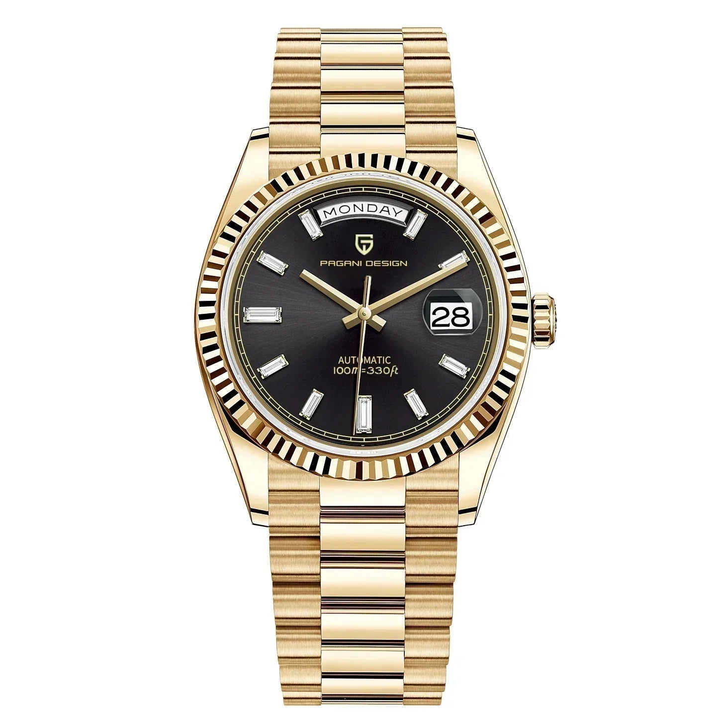 Nolian Stainless Steel Automatic Watch With Calendar