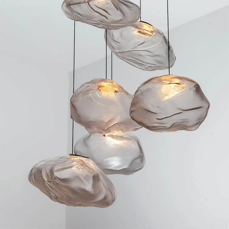 NimbusGlow – Whimsical Cloud-Inspired Glass Pendant Light
