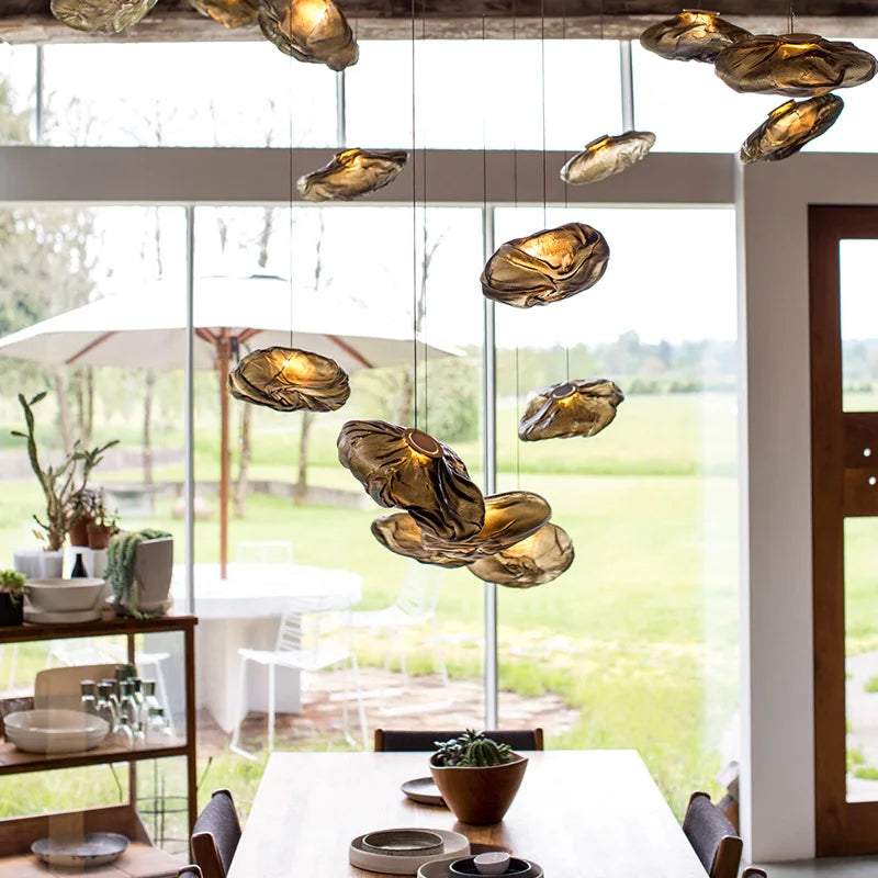 NimbusGlow – Whimsical Cloud-Inspired Glass Pendant Light