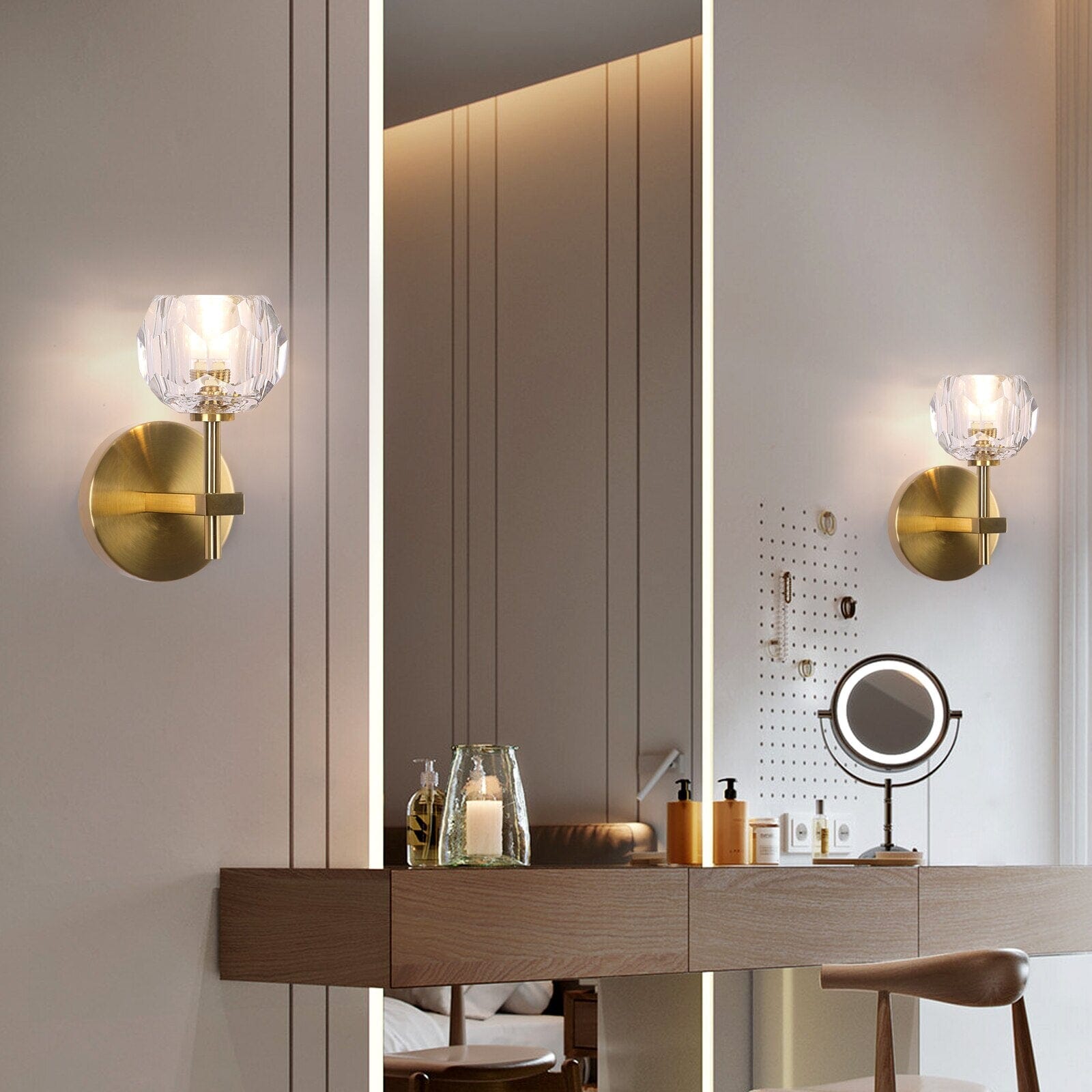 Apliques de pared de cristal Lareine
