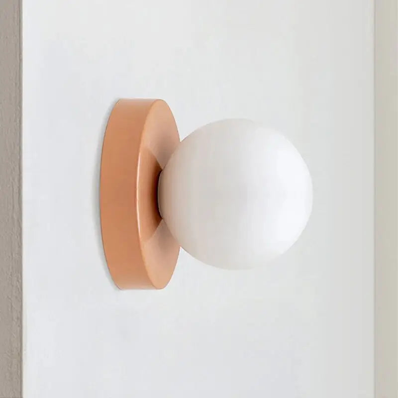 LumoVela Slim Glass Orb Wall Light Nordic LED Sconce