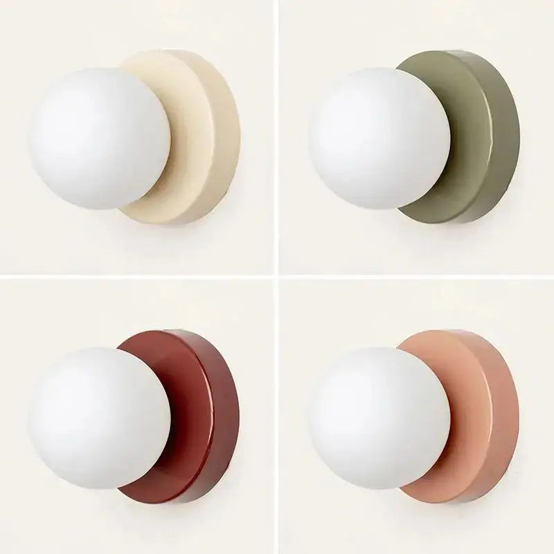 LumoVela Slim Glass Orb Wall Light Nordic LED Sconce