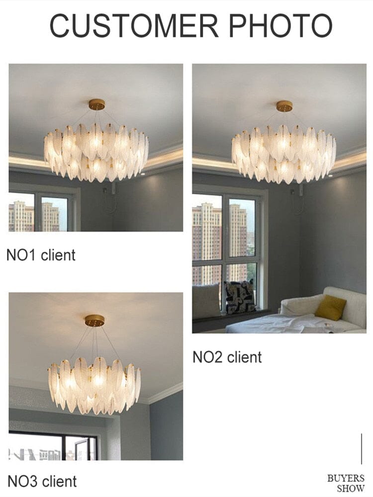 Plumed Chandelier
