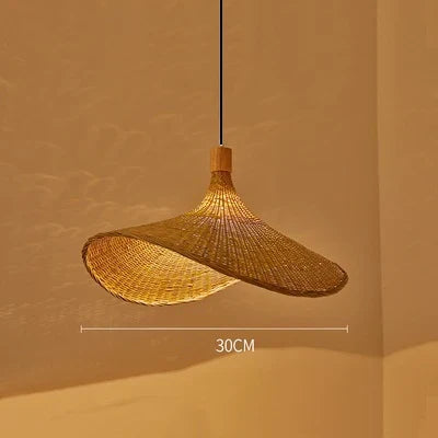 KiraBamboo ニットペンダントライト 中国風 手作り