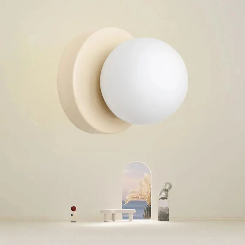 LumoVela Slim Glass Orb Wall Light Nordic LED Sconce