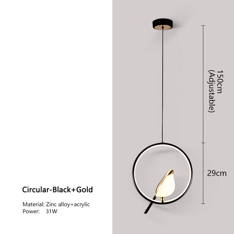 LyraNova Black LED Pendant Light Indoor Ceiling Chandelier