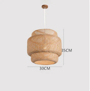 KiraBamboo ニットペンダントライト 中国風 手作り