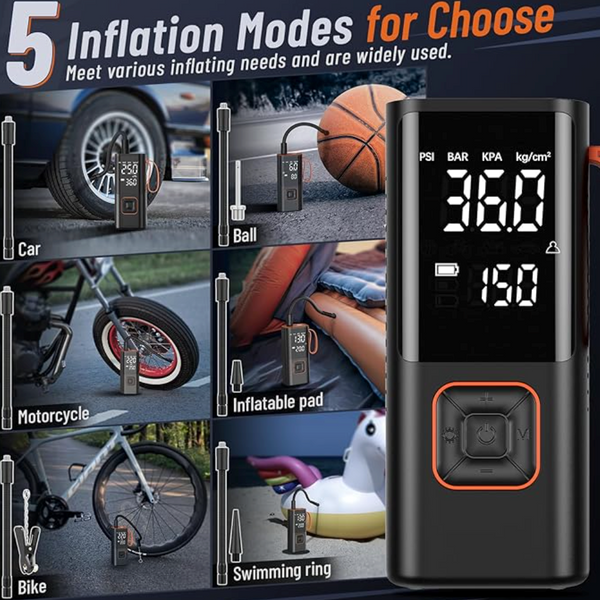 PulseAir Mini Cordless Inflator for Car, Bike, Ball