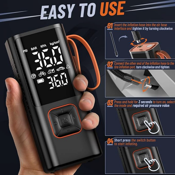 PulseAir Mini Cordless Inflator for Car, Bike, Ball