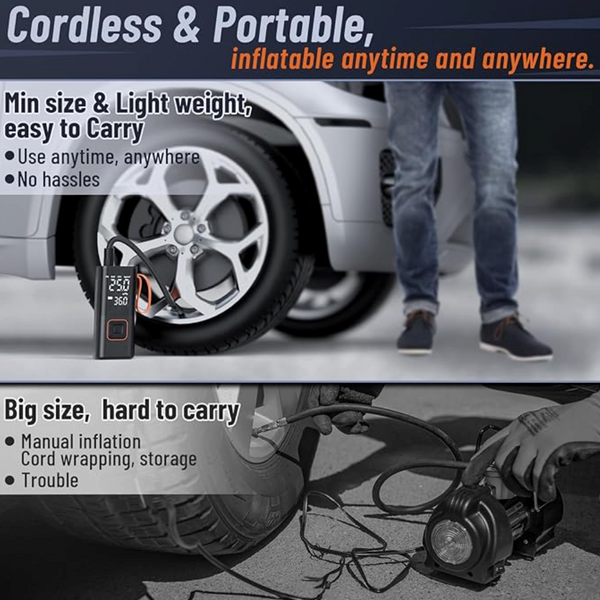PulseAir Mini Cordless Inflator for Car, Bike, Ball
