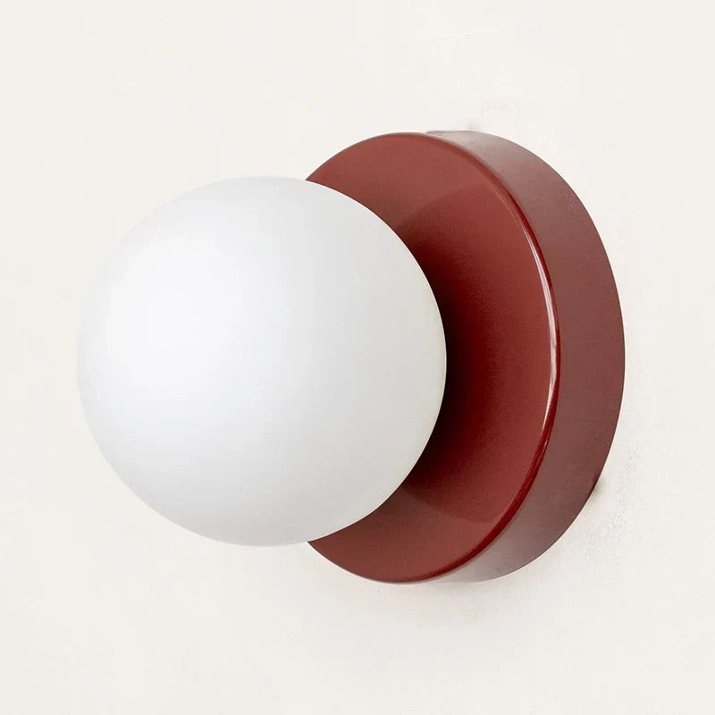 LumoVela Slim Glass Orb Wall Light Nordic LED Sconce