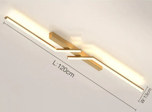 SleekGlow Ceiling Light with Integrated LED Line