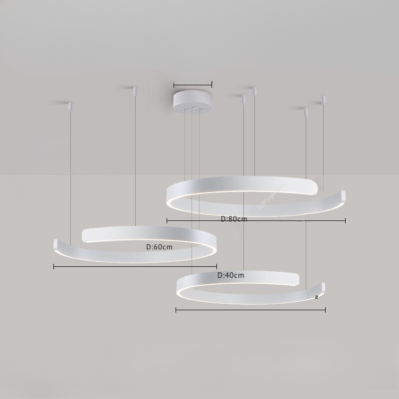 נברשת LED עגולה AerisGlow לחדר מגורים מודרני