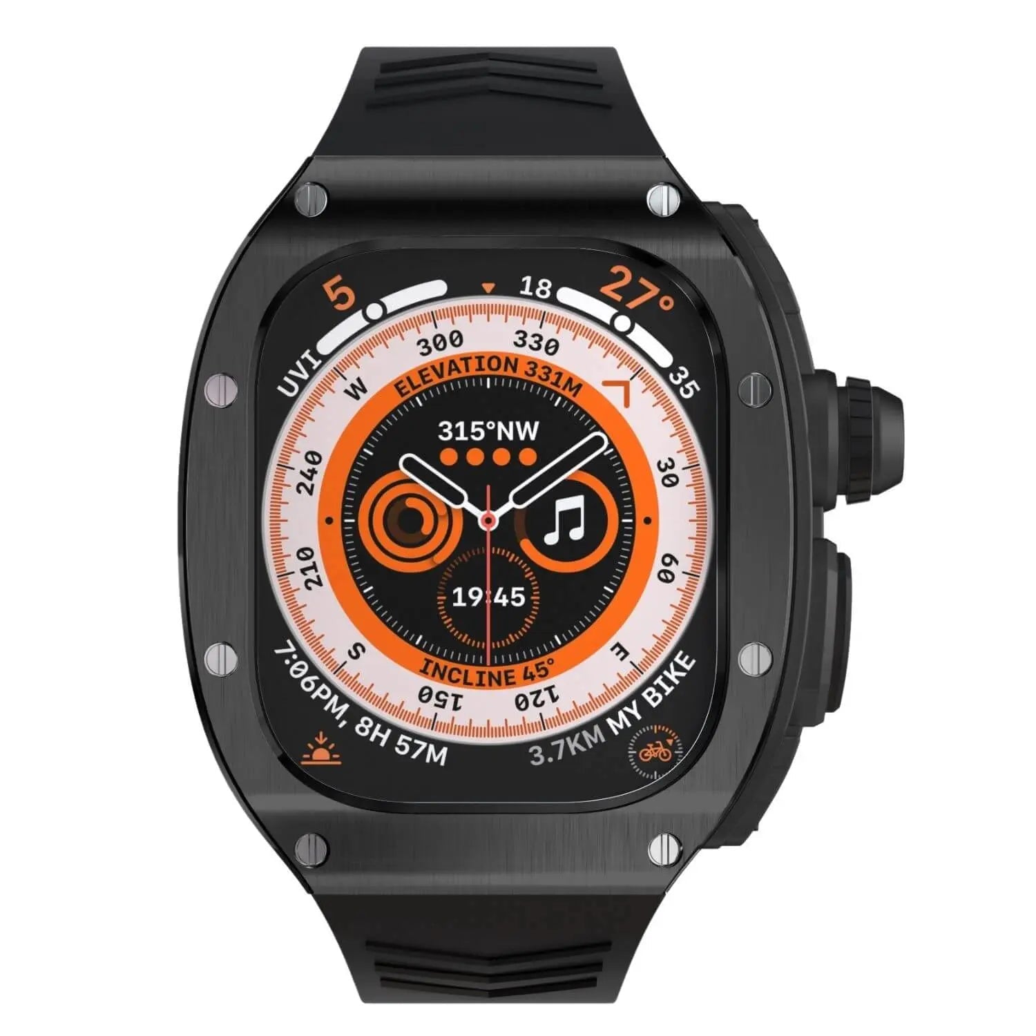 מארז מנירוסטה ורצועת סיליקון ל-Apple Watch Ultra של Xyra