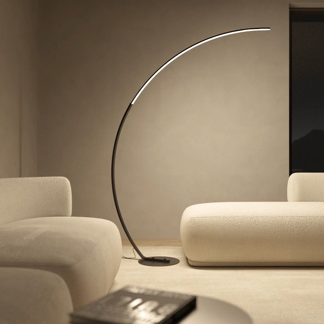 LumaArc LED-golvlampa med fotströmbrytare, 2700K dimbar