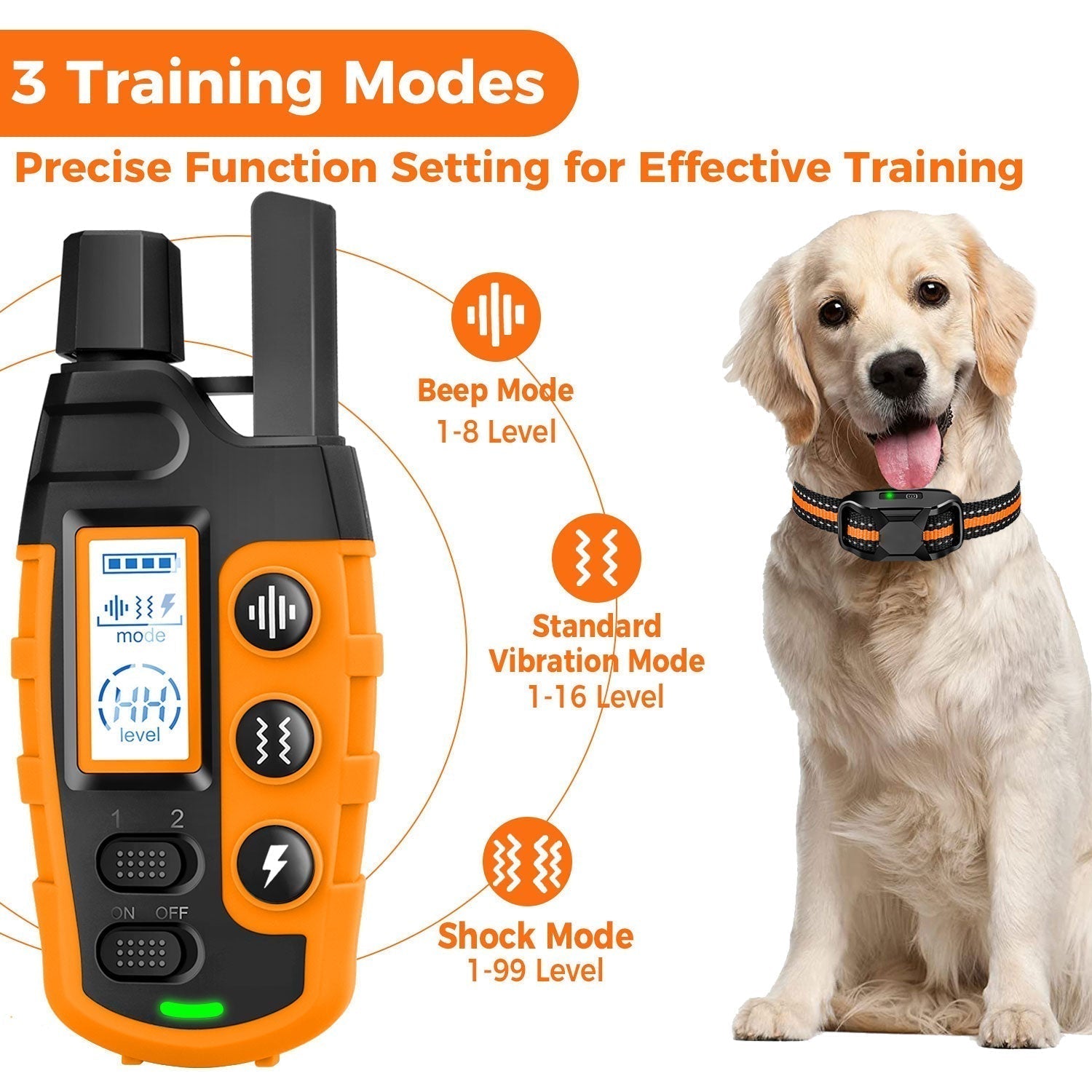 HydraPaw Pro vanntett fjernstyrt hundetreningshalsbånd utendørs