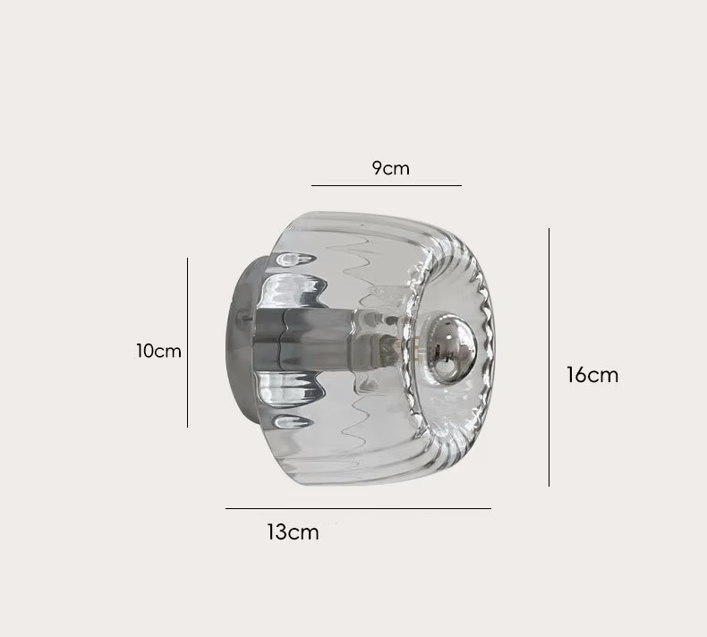Lyris Nordic glass vegglampe for soverom og gang