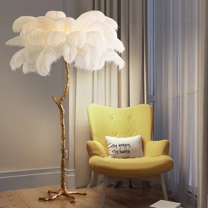 Lunara Feather Effect Floor Lamp