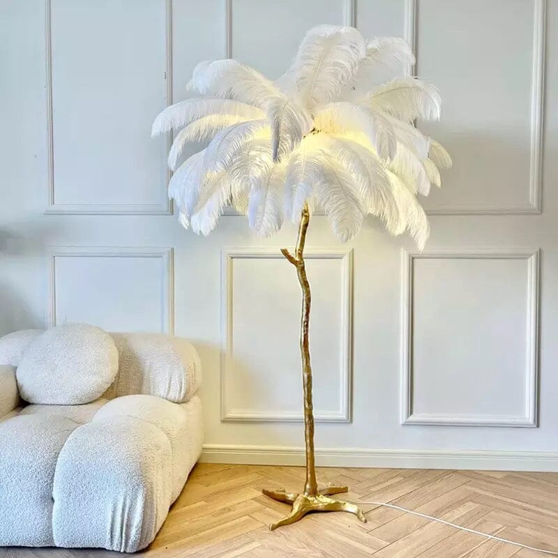 Lunara golvlampa med fjädereffekt