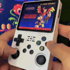 Retro håndholdt spillkonsoll med HD-skjerm og USB-lading