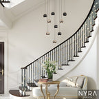 Avella Dråbeformet Glas Lysekrone