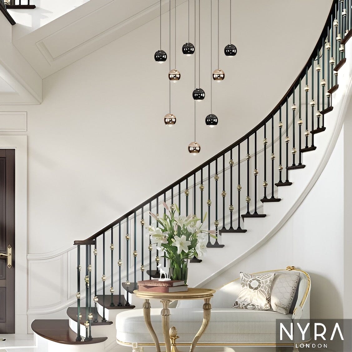 Avella Dråbeformet Glas Lysekrone