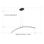 LumenNova カーブ ペンダントランプ 暖かいアンビエントLEDグロー付き