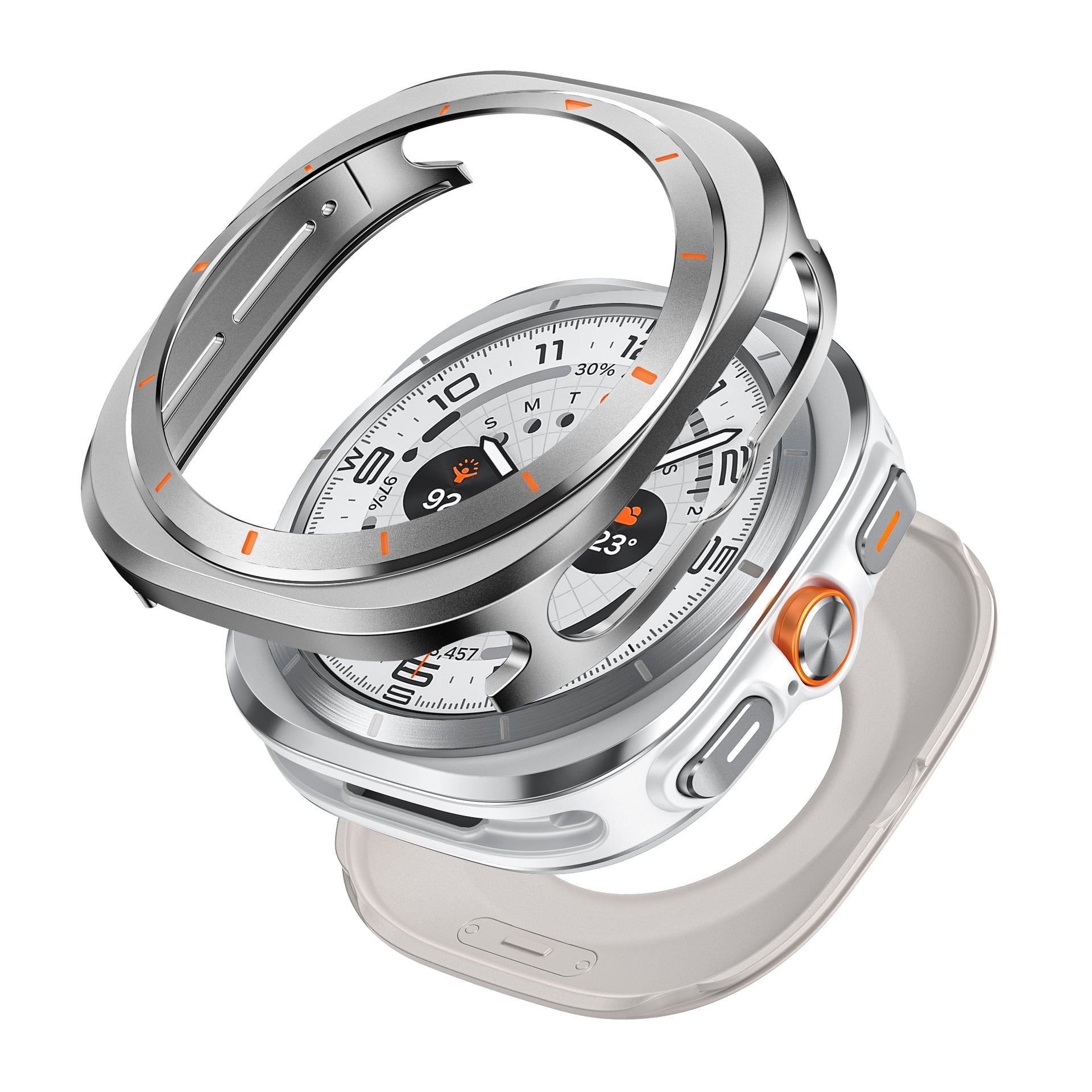 VeroShield 360° Metal Full-Edge Scratch-Resistant Protective Cover for Samsung Galaxy Watch Ultra