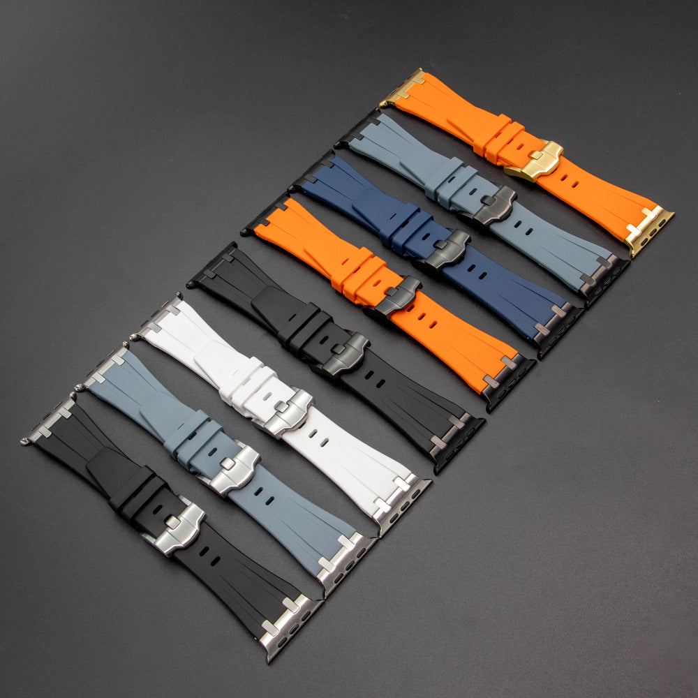 Bandă din silicon Nexal cu cap metalic pentru Apple Watch