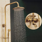Vintage Copper Shower Kit with Brass Tap and Functional Showerheads | Petprovac