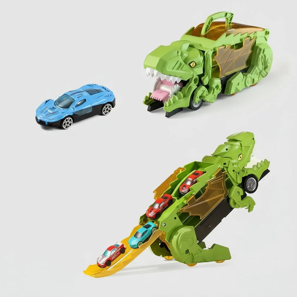 Dinosaur Vehicle Play Set With Cars And Race Tracks