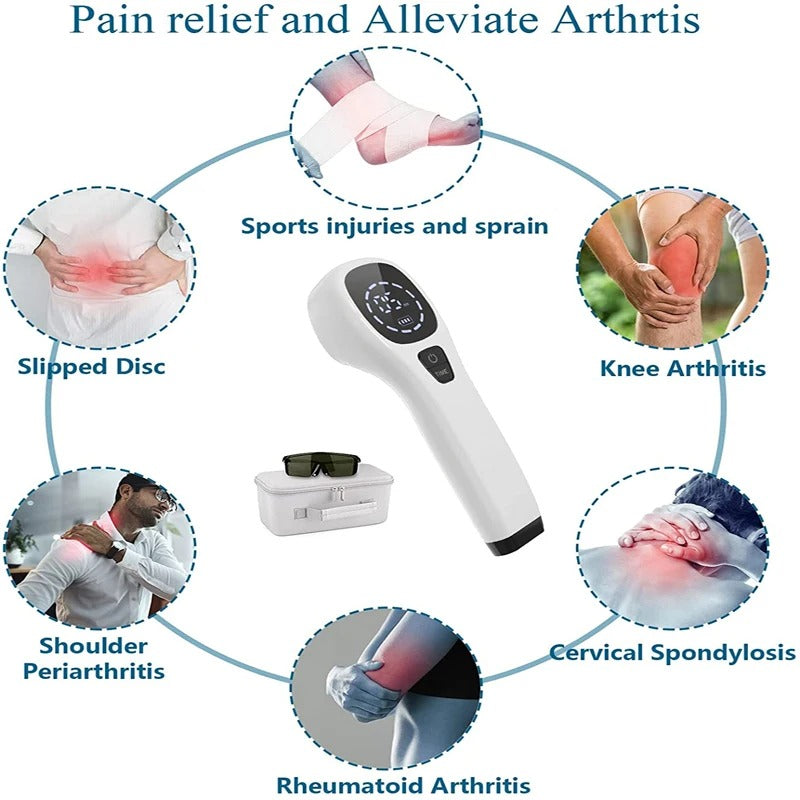 Otthoni fájdalomcsillapítás kettős hullámhosszú, továbbfejlesztett hideglézer eszközzel