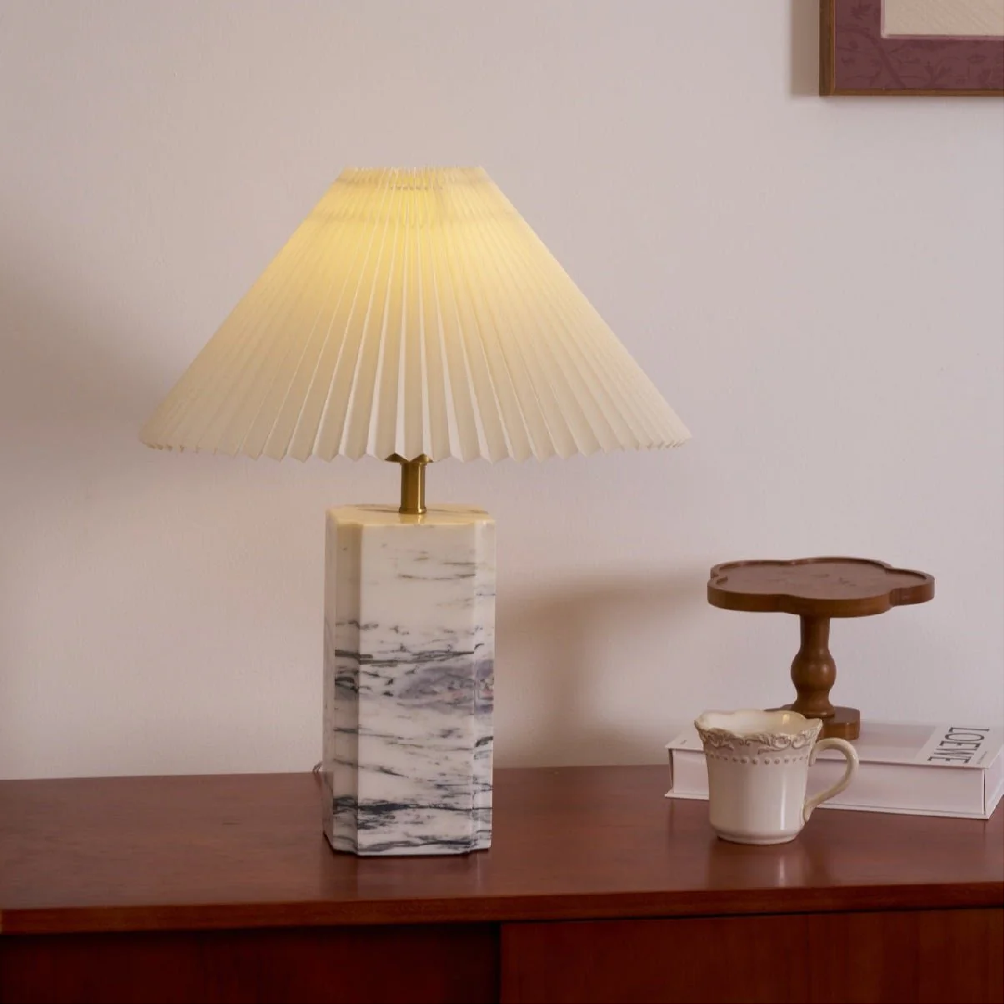 Luxury Marble Table Lamp For Modern Minimalist Home Lighting