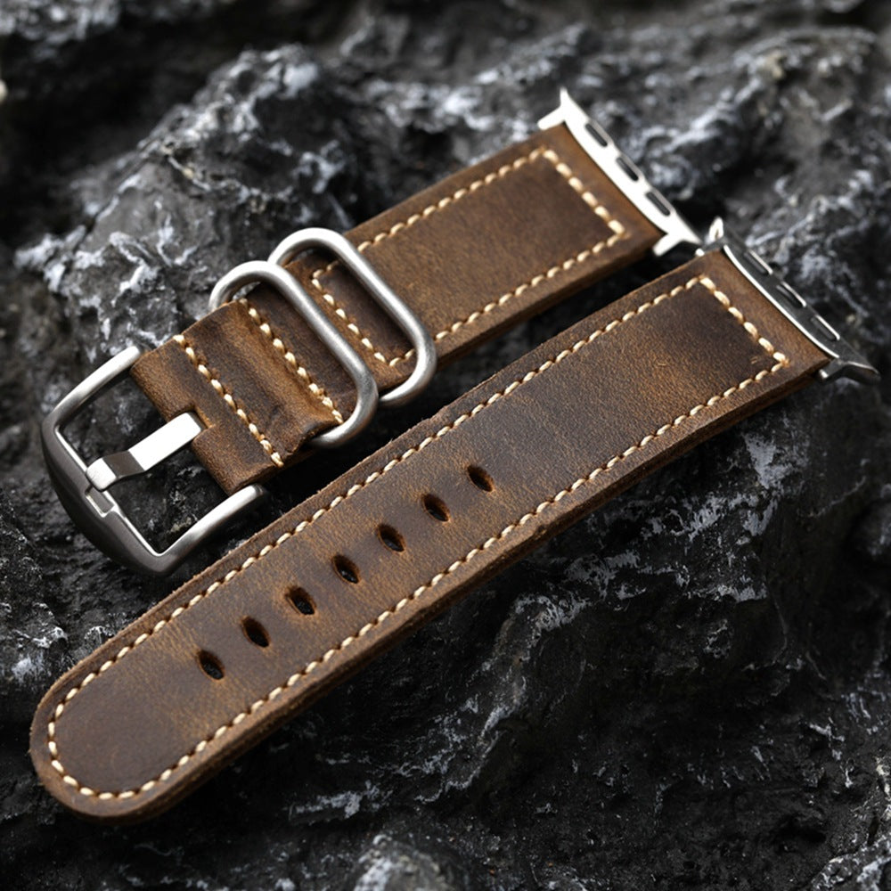 Cavelle Vintage Handmade Leather Band For Apple Watch